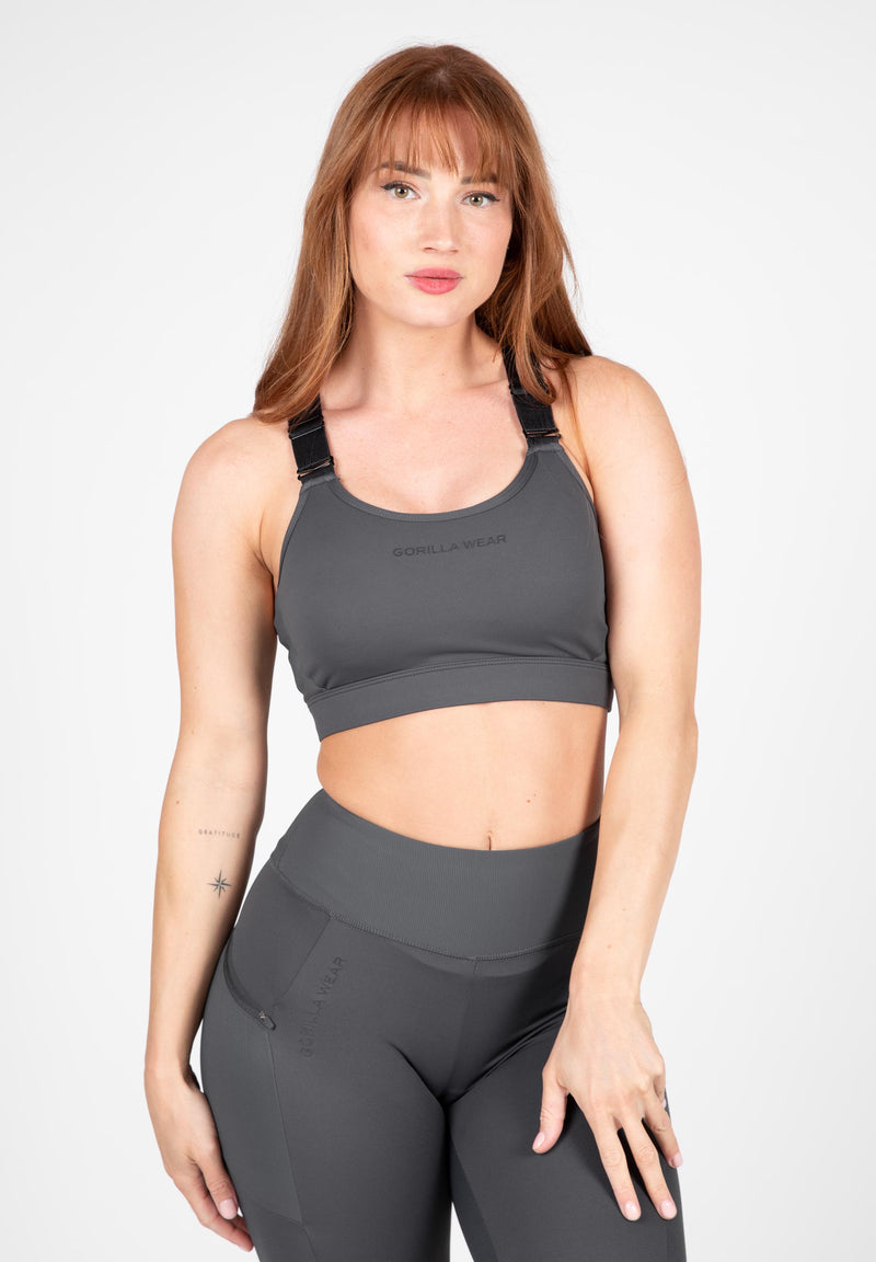 Load image into Gallery viewer, Gorilla Wear - Monroe Sports Bra - Gray