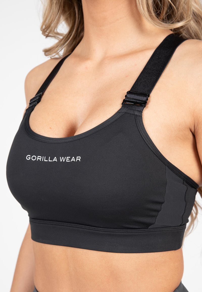 Load image into Gallery viewer, Gorilla Wear - Monroe Sports Bra - Black