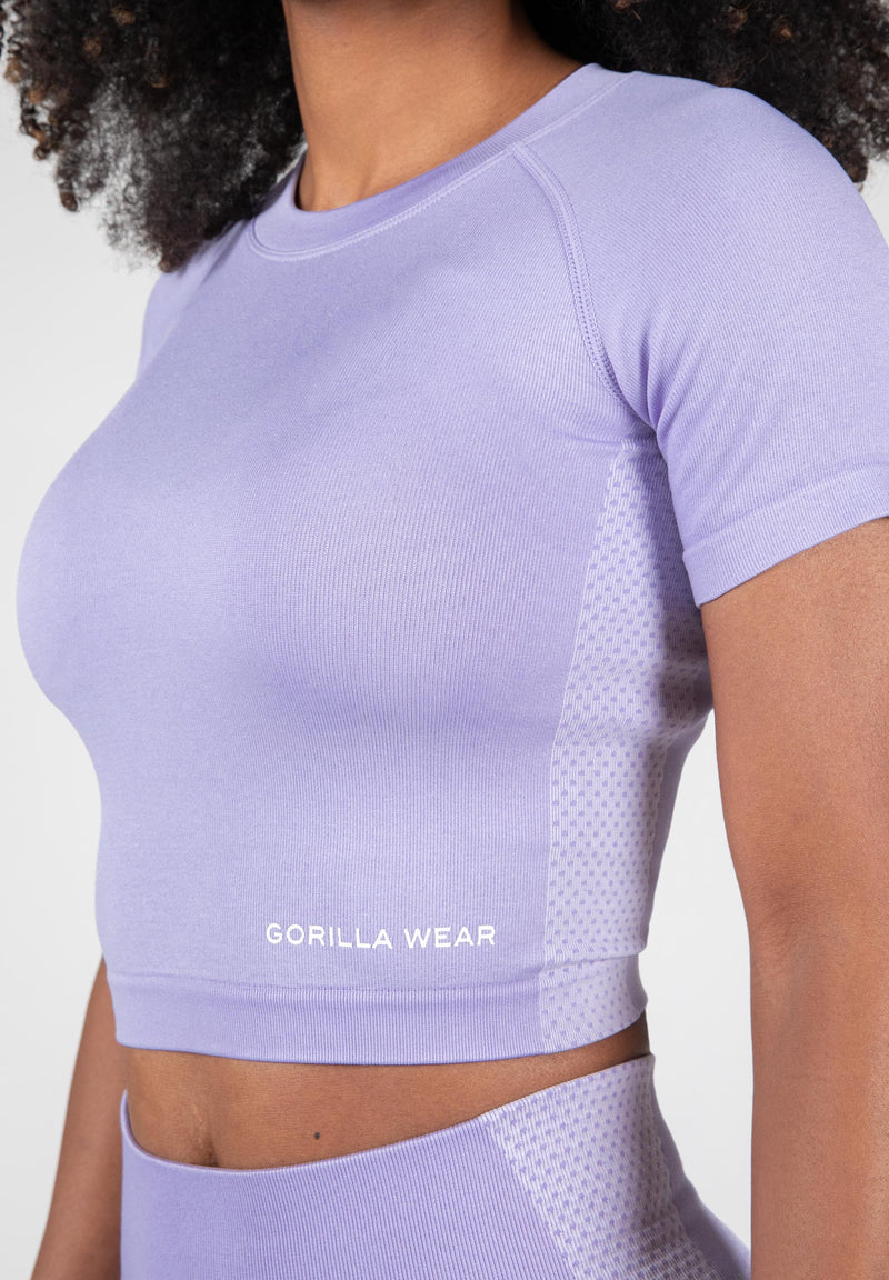 Load image into Gallery viewer, Gorilla Wear - Selah Seamless Crop Top - Lilac