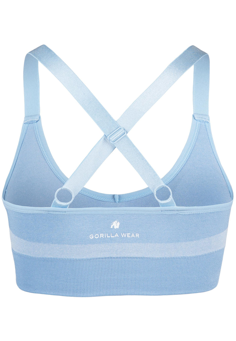 Load image into Gallery viewer, Gorilla Wear - Selah Seamless Sports Bra - Light Blue