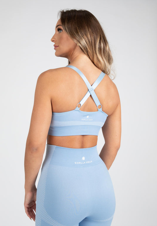 Gorilla Wear - Selah Seamless Sports Bra - Light Blue