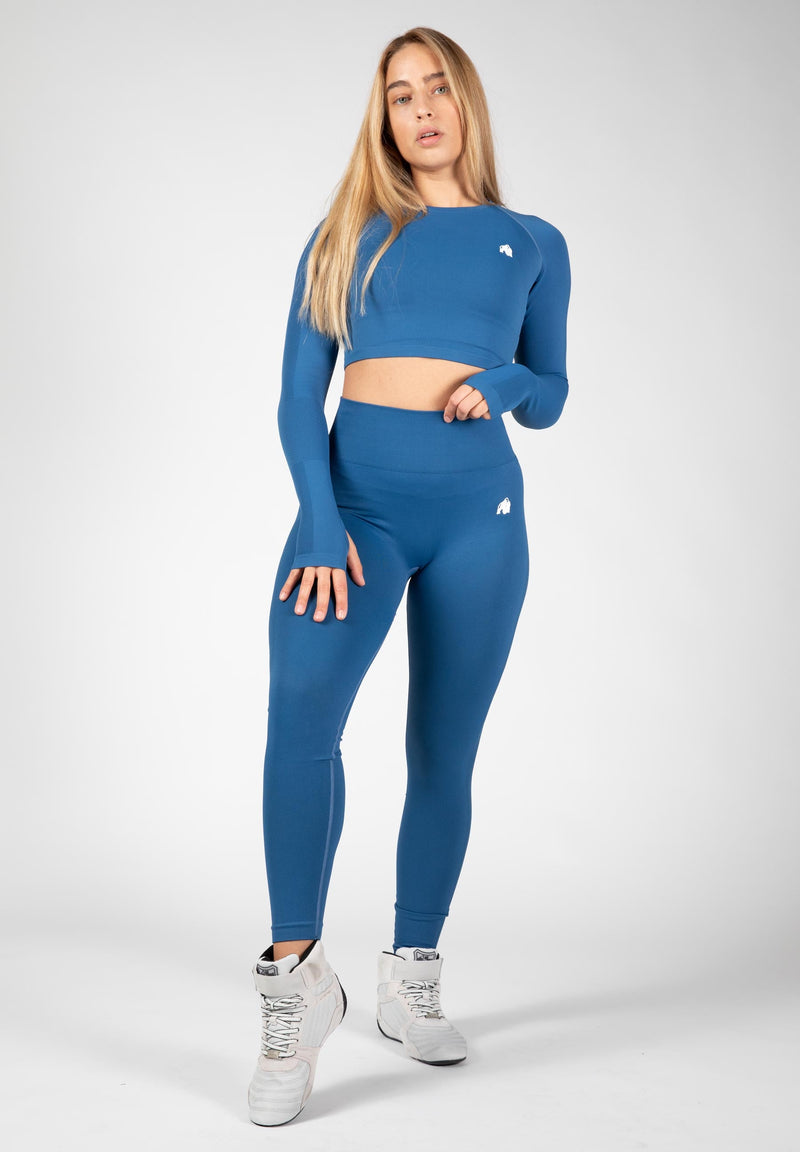 Load image into Gallery viewer, Gorilla Wear - Hilton Seamless Leggings - Blue