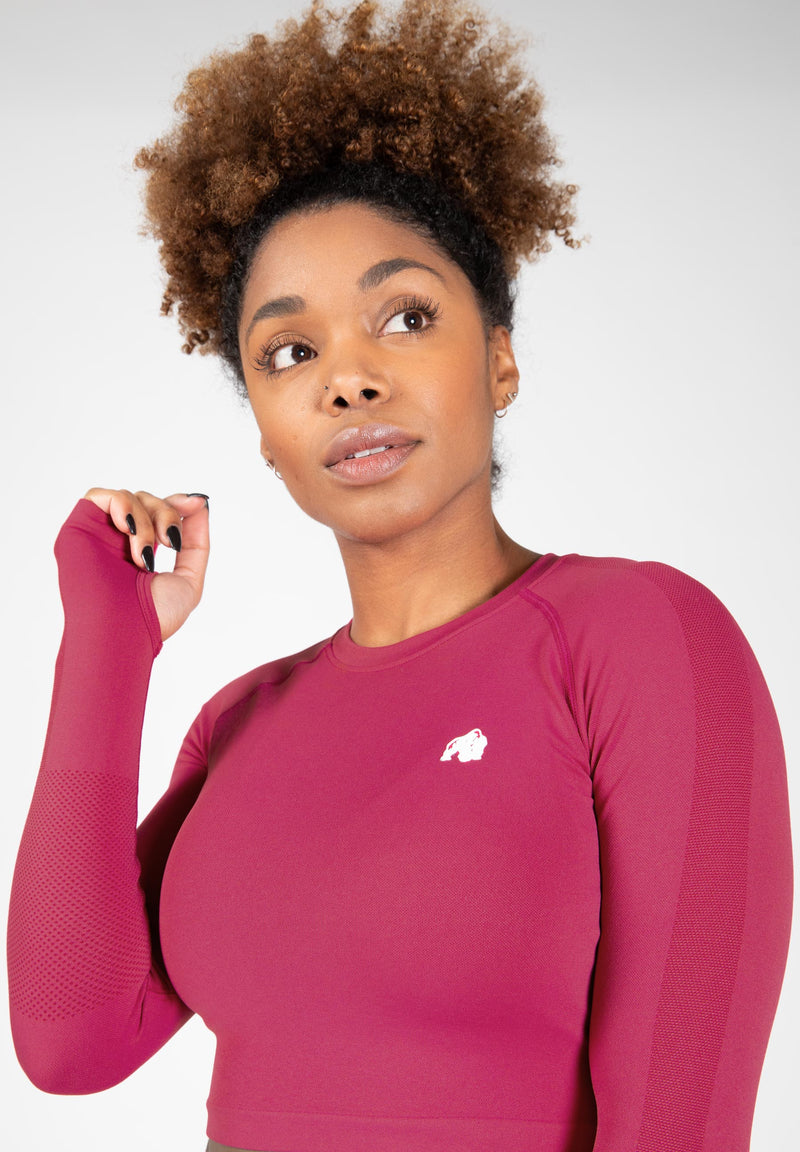 Load image into Gallery viewer, Gorilla Wear - Hilton Seamless Long Sleeve - Fuchsia