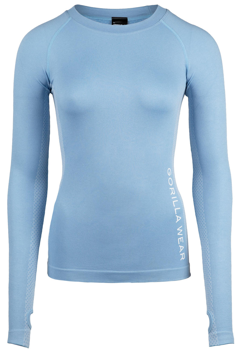 Load image into Gallery viewer, Gorilla Wear - Selah Seamless Long Sleeve - Light Blue