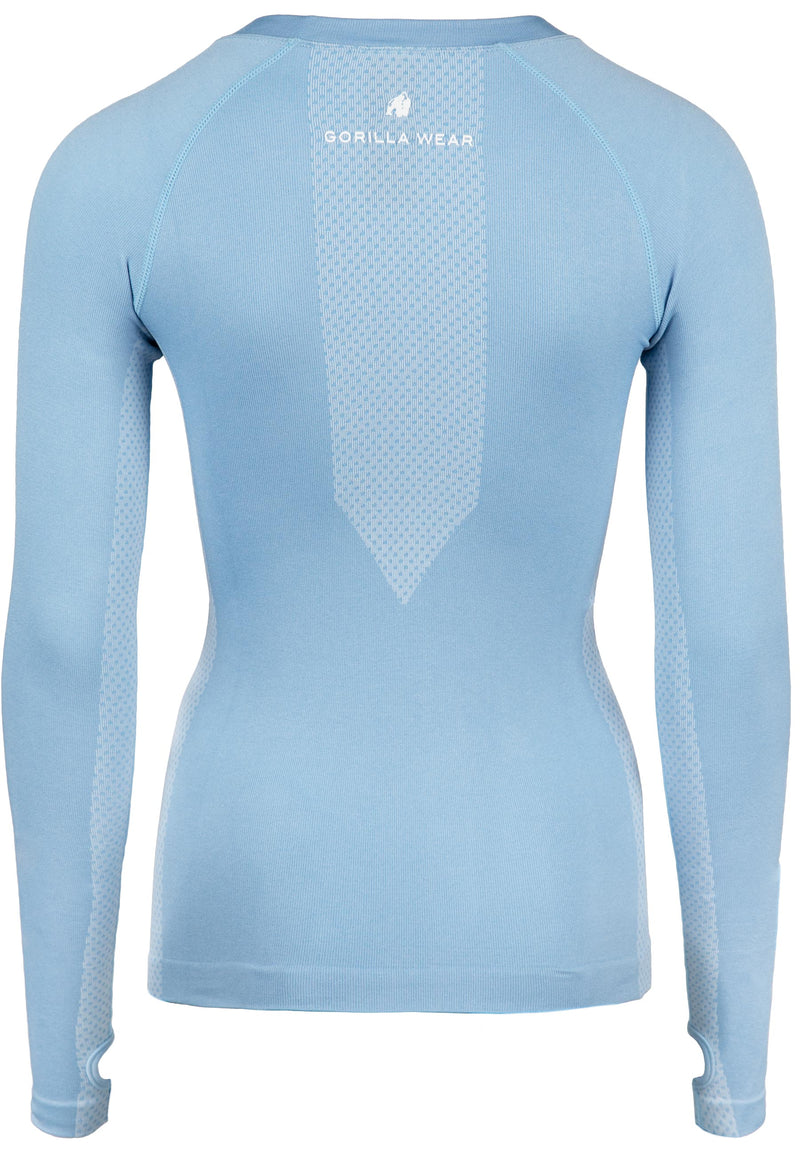 Load image into Gallery viewer, Gorilla Wear - Selah Seamless Long Sleeve - Light Blue