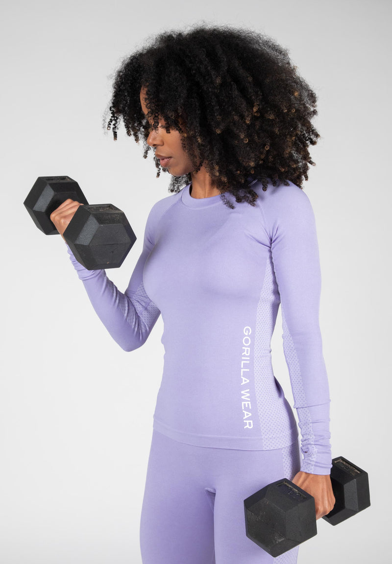 Load image into Gallery viewer, Gorilla Wear - Selah Seamless Long Sleeve - Lilac