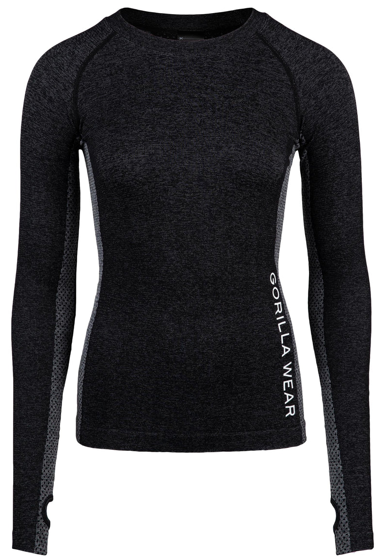 Load image into Gallery viewer, Gorilla Wear - Selah Seamless Long Sleeve- Black