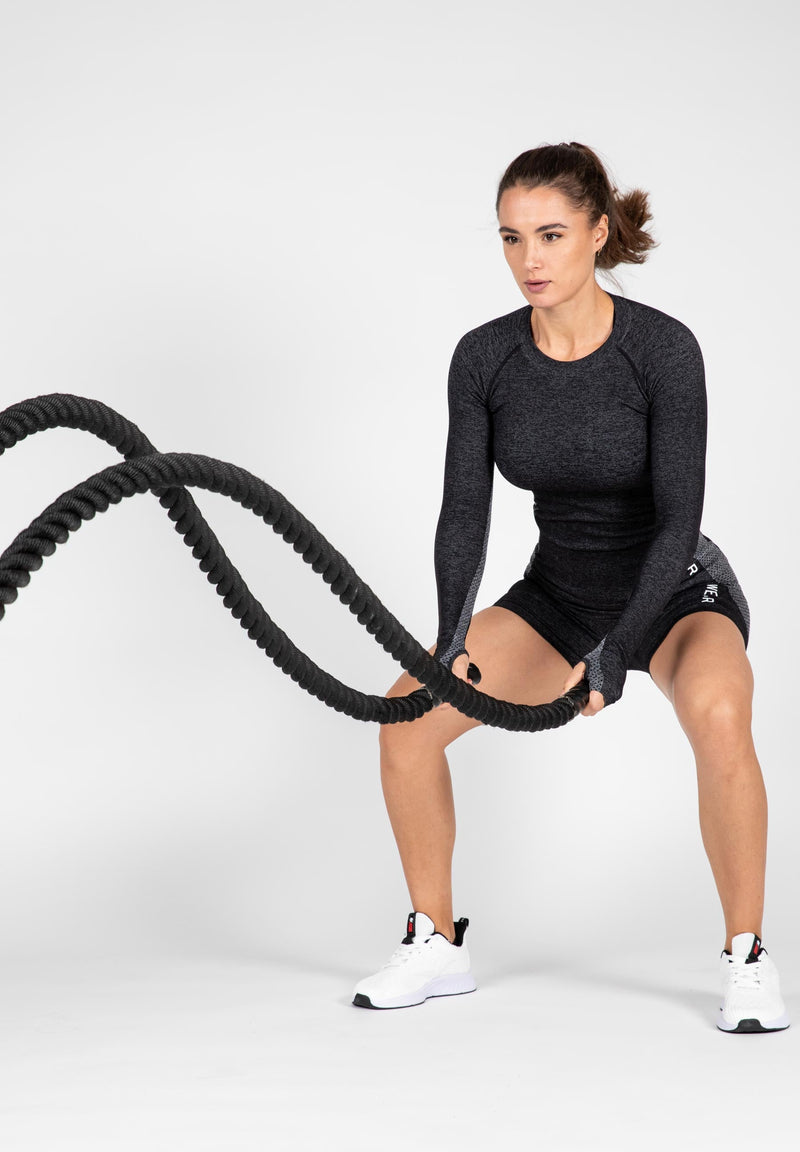 Load image into Gallery viewer, Gorilla Wear - Selah Seamless Long Sleeve- Black