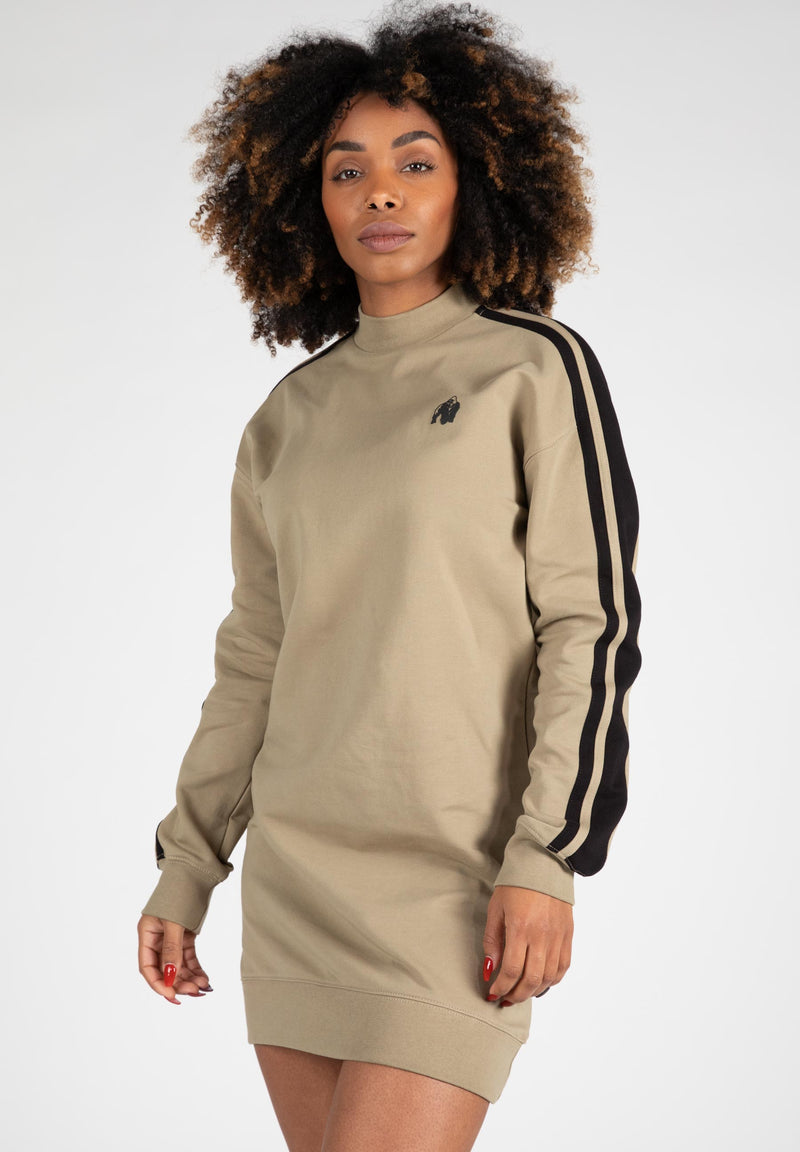 Load image into Gallery viewer, Gorilla Wear - Isabella Sweatshirt Dress - Beige