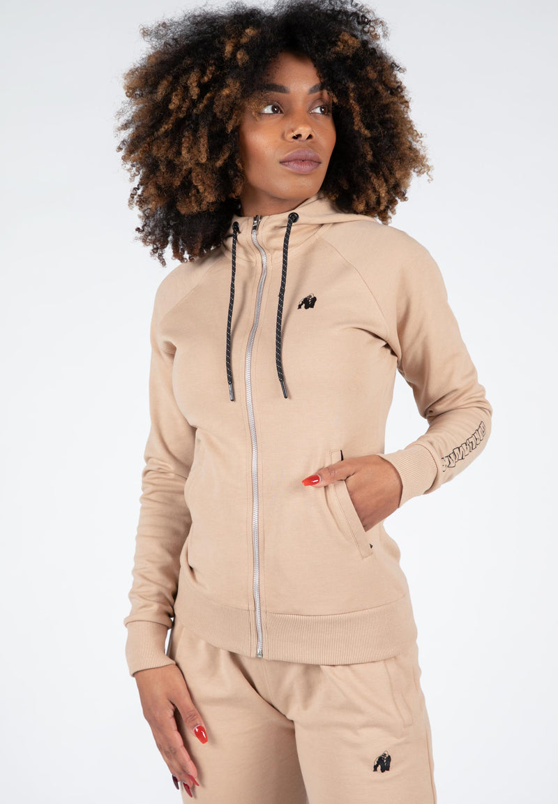 Load image into Gallery viewer, Gorilla Wear - Marion Zipped Hoodie - Beige