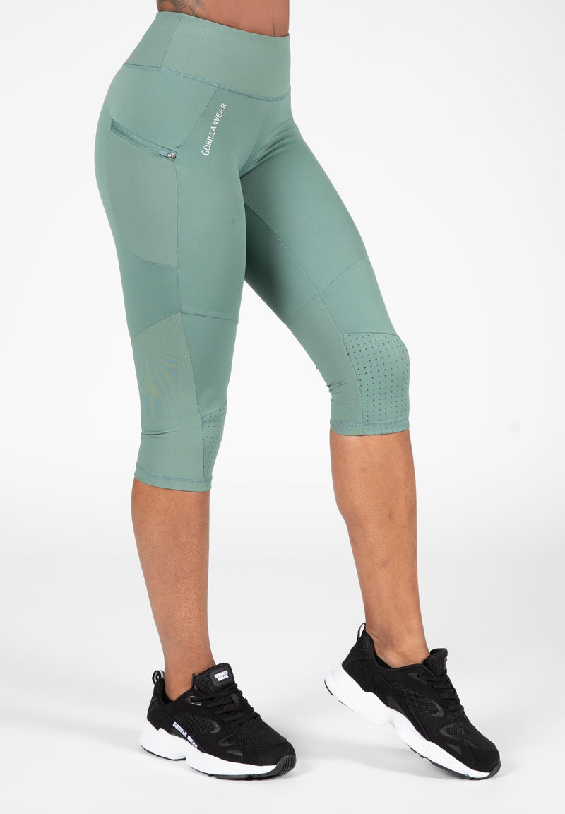 Load image into Gallery viewer, Gorilla Wear - Monroe Cropped Leggings - Green