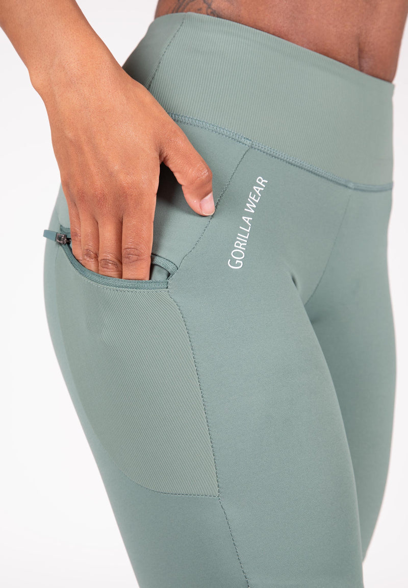 Load image into Gallery viewer, Gorilla Wear - Monroe Cropped Leggings - Green