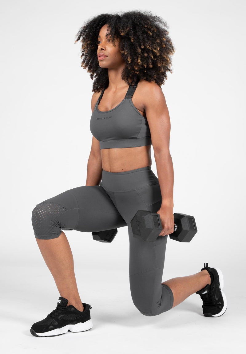 Load image into Gallery viewer, Gorilla Wear - Monroe Cropped Leggings - Gray