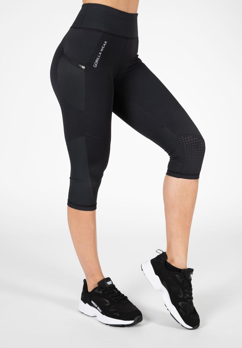 Load image into Gallery viewer, Gorilla Wear - Monroe Cropped Leggings - Black