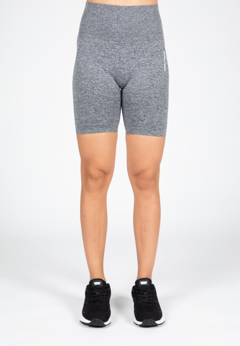 Load image into Gallery viewer, Gorilla Wear - Quincy Seamless Cycling Shorts - Gray Melange