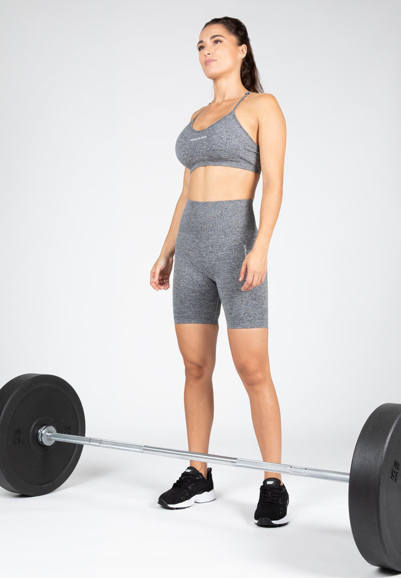 Load image into Gallery viewer, Gorilla Wear - Quincy Seamless Cycling Shorts - Gray Melange