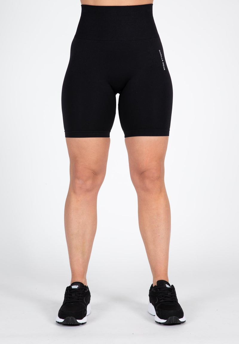 Load image into Gallery viewer, Gorilla Wear - Quincy Seamless Cycling Shorts - Black