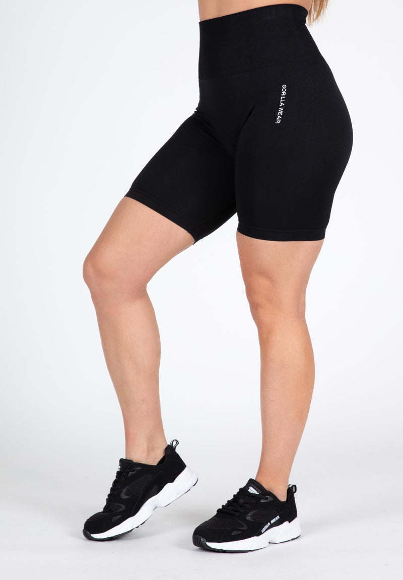 Load image into Gallery viewer, Gorilla Wear - Quincy Seamless Cycling Shorts - Black