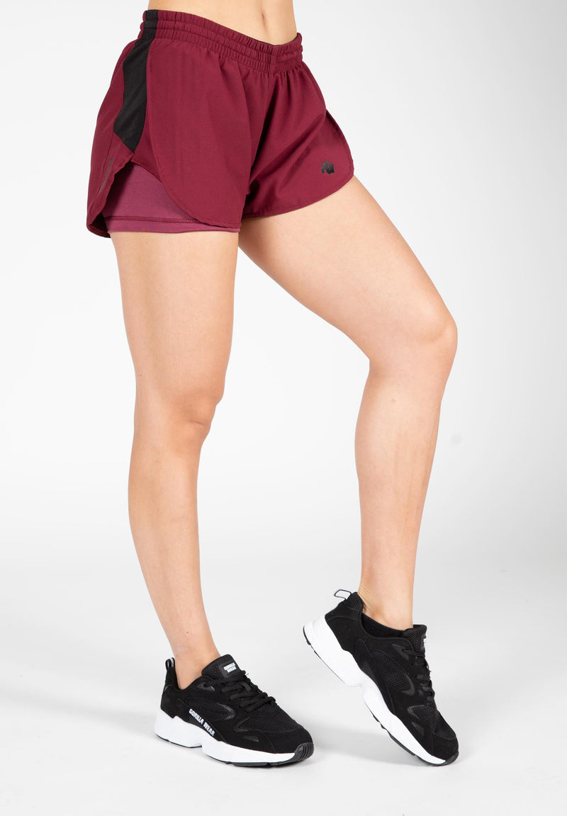 Load image into Gallery viewer, Gorilla Wear - Salina 2-In-1 Shorts - Burgundy