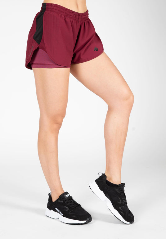 Gorilla Wear - Salina 2-In-1 Shorts - Burgundy