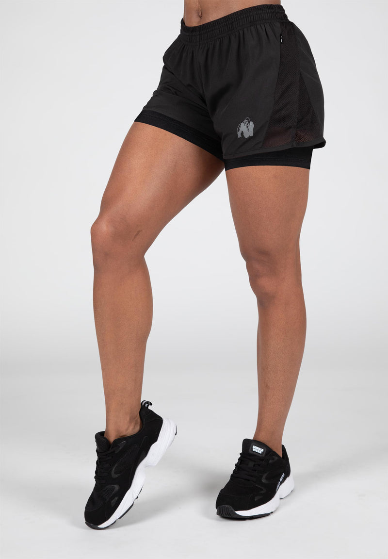 Load image into Gallery viewer, Gorilla Wear - Portland 2-In-1 Shorts - Black