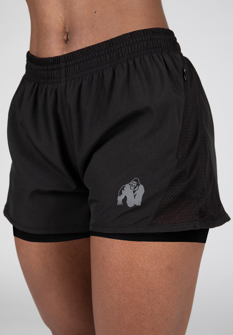 Load image into Gallery viewer, Gorilla Wear - Portland 2-In-1 Shorts - Black