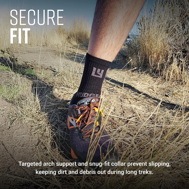 Load image into Gallery viewer, MudGear - Performance Hiking/Trekking Sock - Black/Gray (2 Pair Pack)