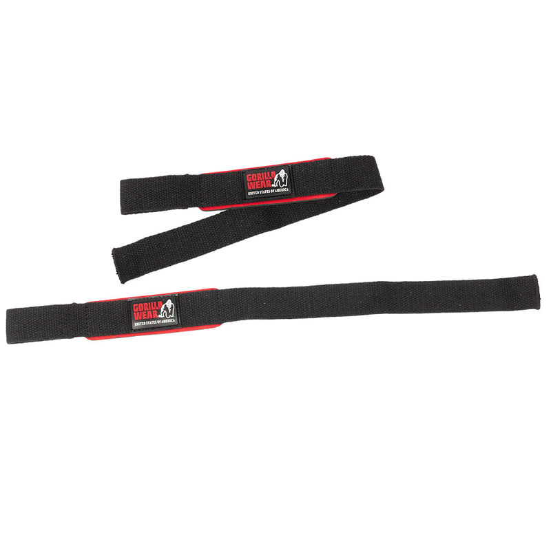 Load image into Gallery viewer, Gorilla Wear - Padded Lifting Straps - Black/Red