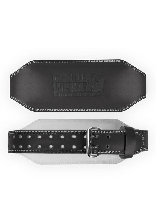 Gorilla Wear - Gw 6- Inch Padded Leather Lifting Belt - Black/Black