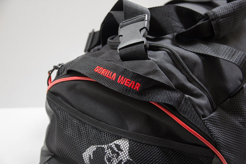 Load image into Gallery viewer, Gorilla Wear - Jerome Gym Bag - Black/Red