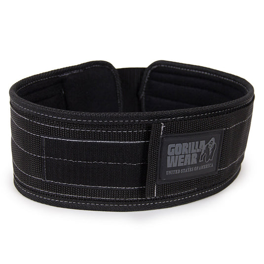 Gorilla Wear - 4 Inch Nylon Lifting Belt - Black/Gray