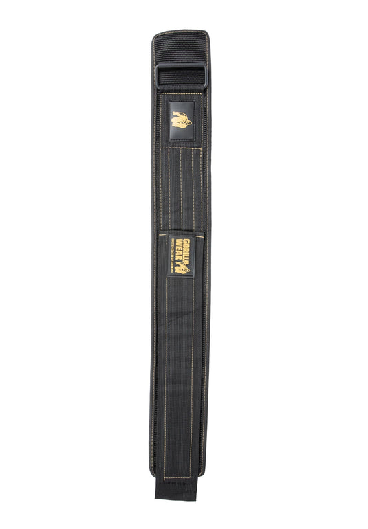 Gorilla Wear - 4 Inch Nylon Lifting Belt - Black/Gold