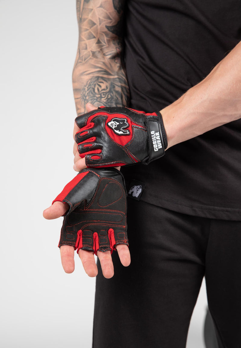 Load image into Gallery viewer, Gorilla Wear - Mitchell Training Gloves - Black/Red