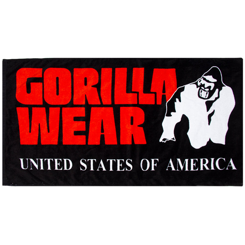 Load image into Gallery viewer, Gorilla Wear - Classic Gym Towel - Black/Red