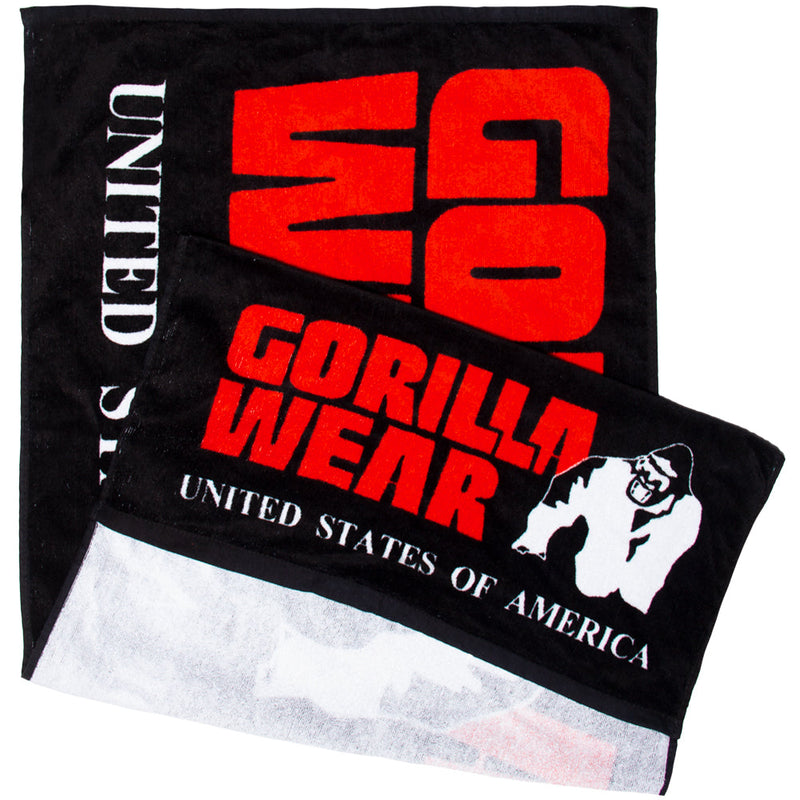 Load image into Gallery viewer, Gorilla Wear - Functional Gym Towel - Black/Red
