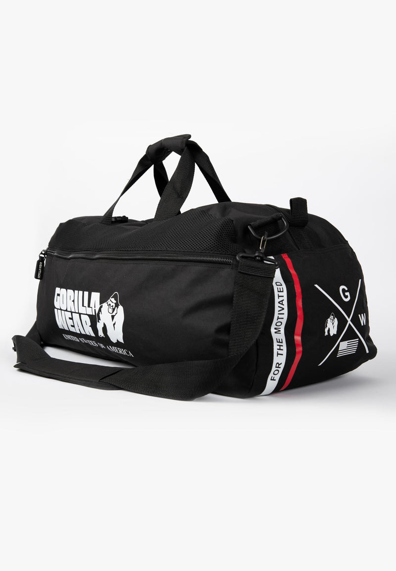 Load image into Gallery viewer, Gorilla Wear - Norris Hybrid Gym Bag/Backpack - Black