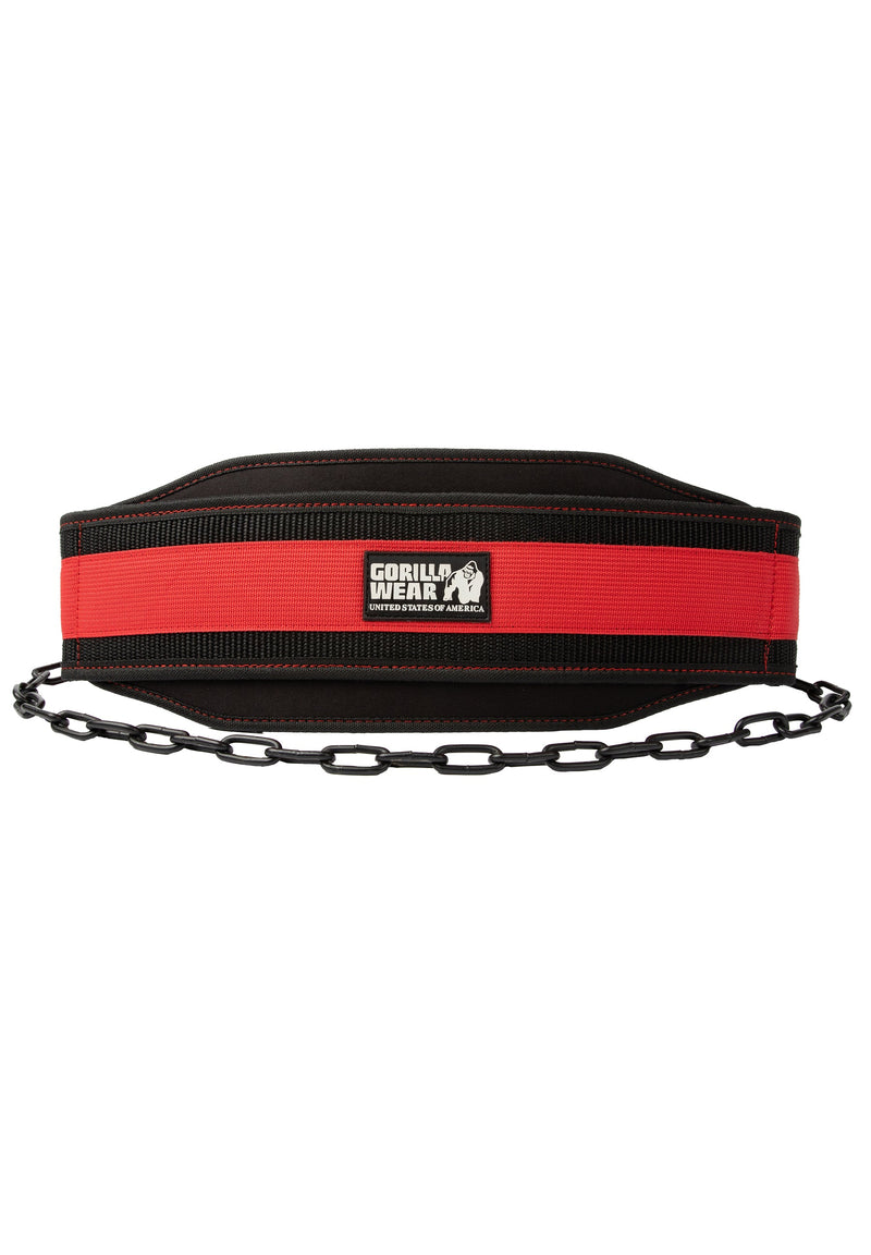 Load image into Gallery viewer, Gorilla Wear - Nylon Dip Belt - Black/Red