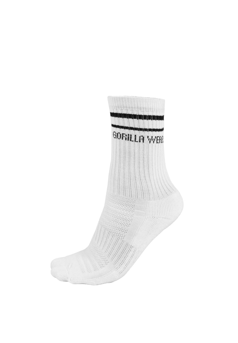 Load image into Gallery viewer, Gorilla Wear - Gw Crew Socks - White