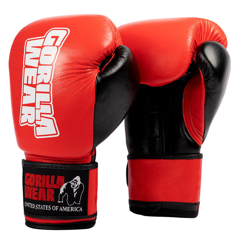 Load image into Gallery viewer, Gorilla Wear - Ashton Pro Boxing Gloves - Red/Black