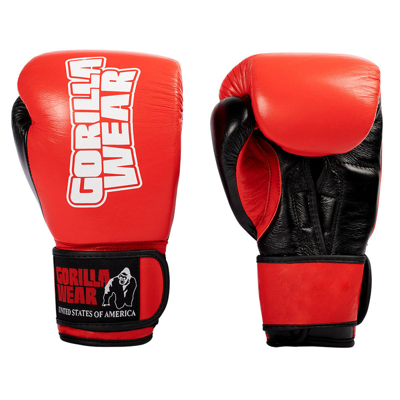 Load image into Gallery viewer, Gorilla Wear - Ashton Pro Boxing Gloves - Red/Black