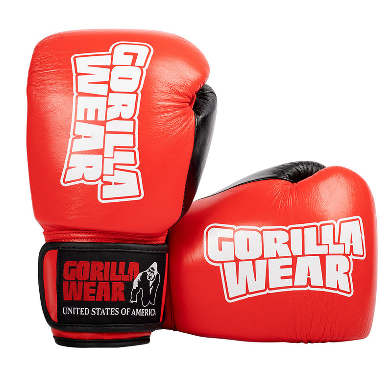 Load image into Gallery viewer, Gorilla Wear - Ashton Pro Boxing Gloves - Red/Black