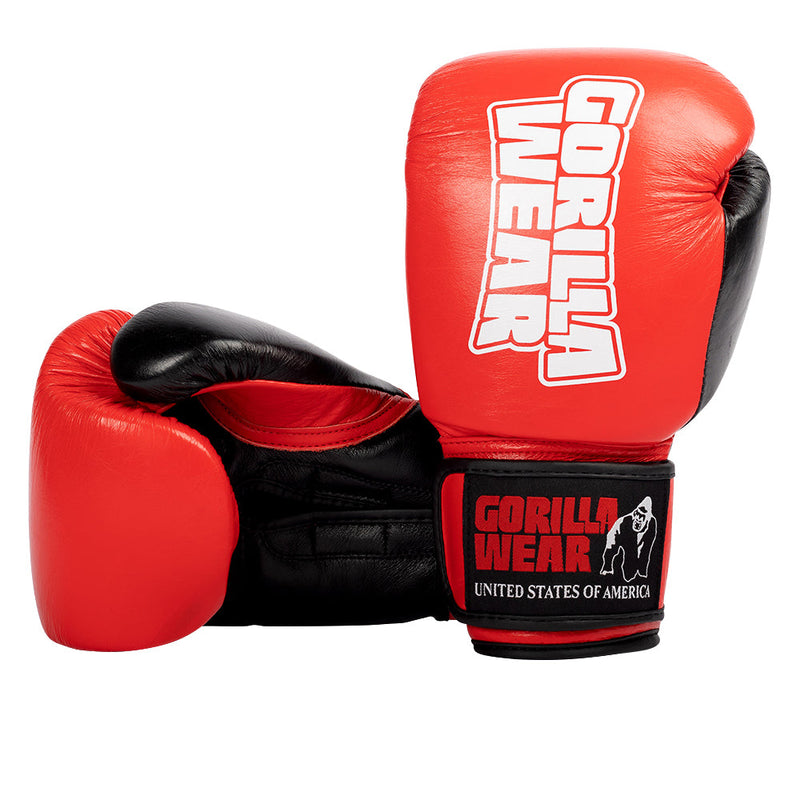 Load image into Gallery viewer, Gorilla Wear - Ashton Pro Boxing Gloves - Red/Black