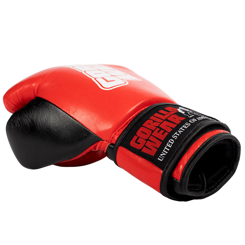 Load image into Gallery viewer, Gorilla Wear - Ashton Pro Boxing Gloves - Red/Black