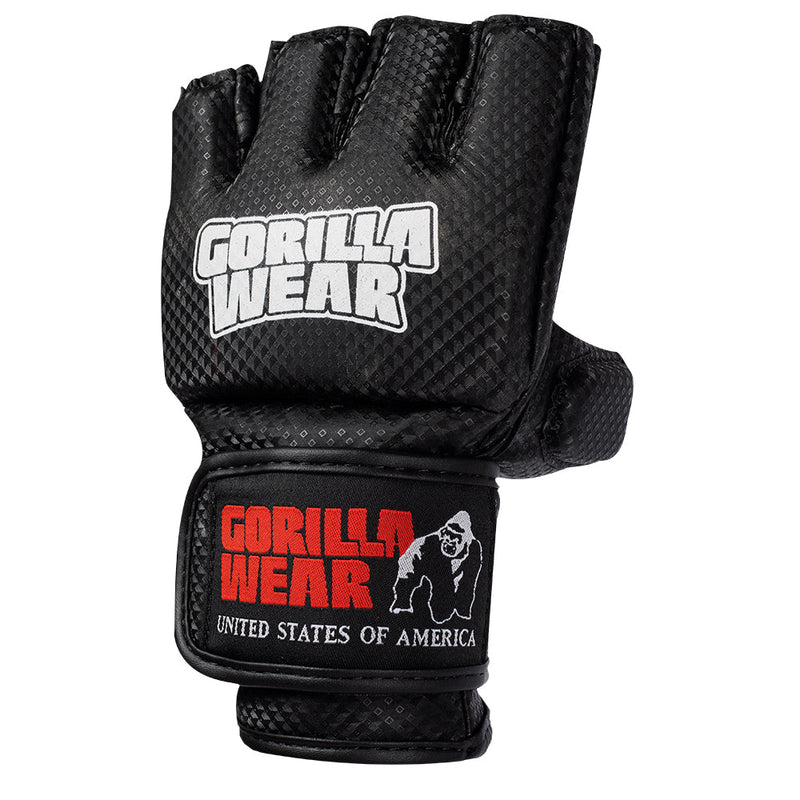 Load image into Gallery viewer, Gorilla Wear - Manton Mma Gloves (With Thumb) - Black/White