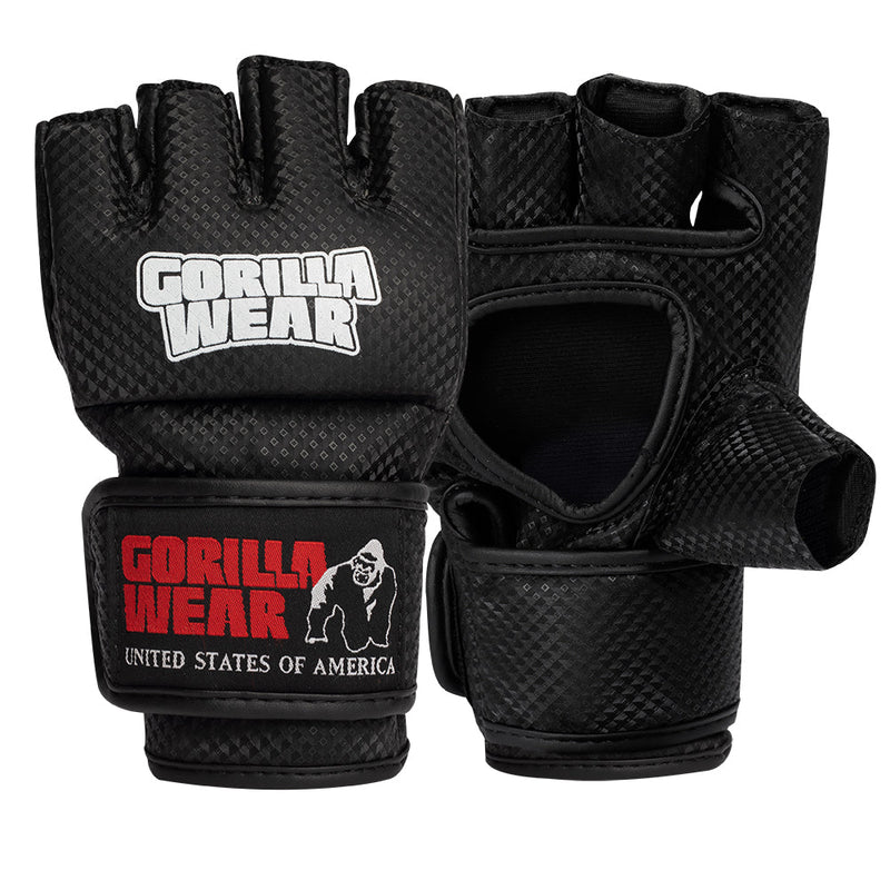 Load image into Gallery viewer, Gorilla Wear - Manton Mma Gloves (With Thumb) - Black/White