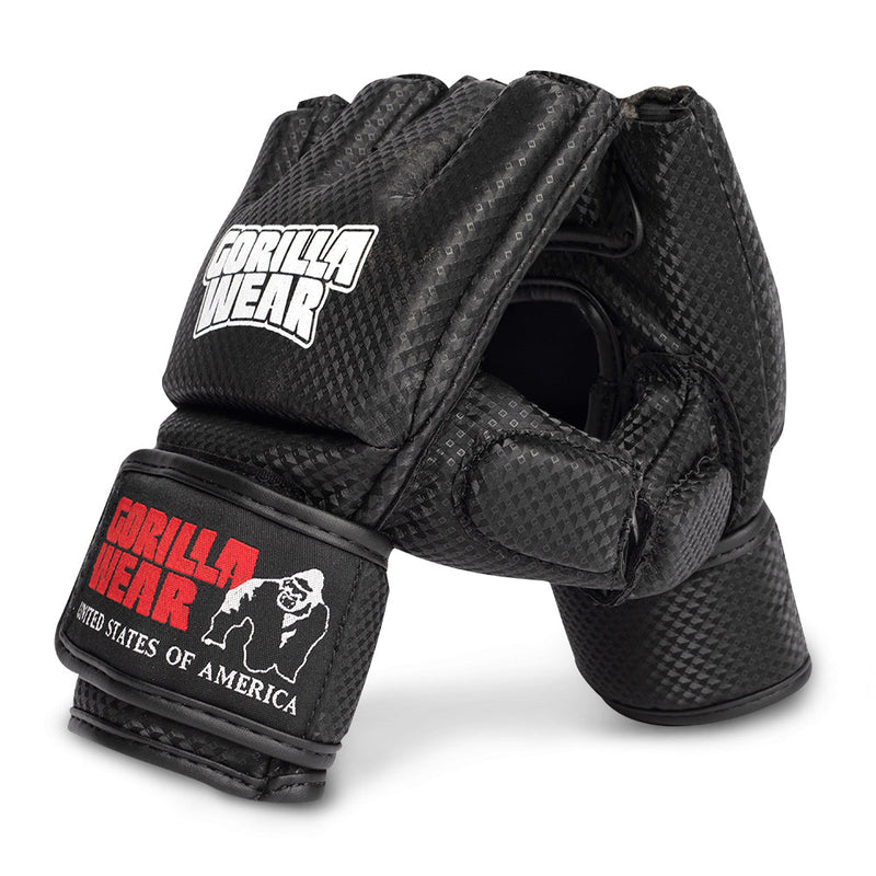 Load image into Gallery viewer, Gorilla Wear - Manton Mma Gloves (With Thumb) - Black/White