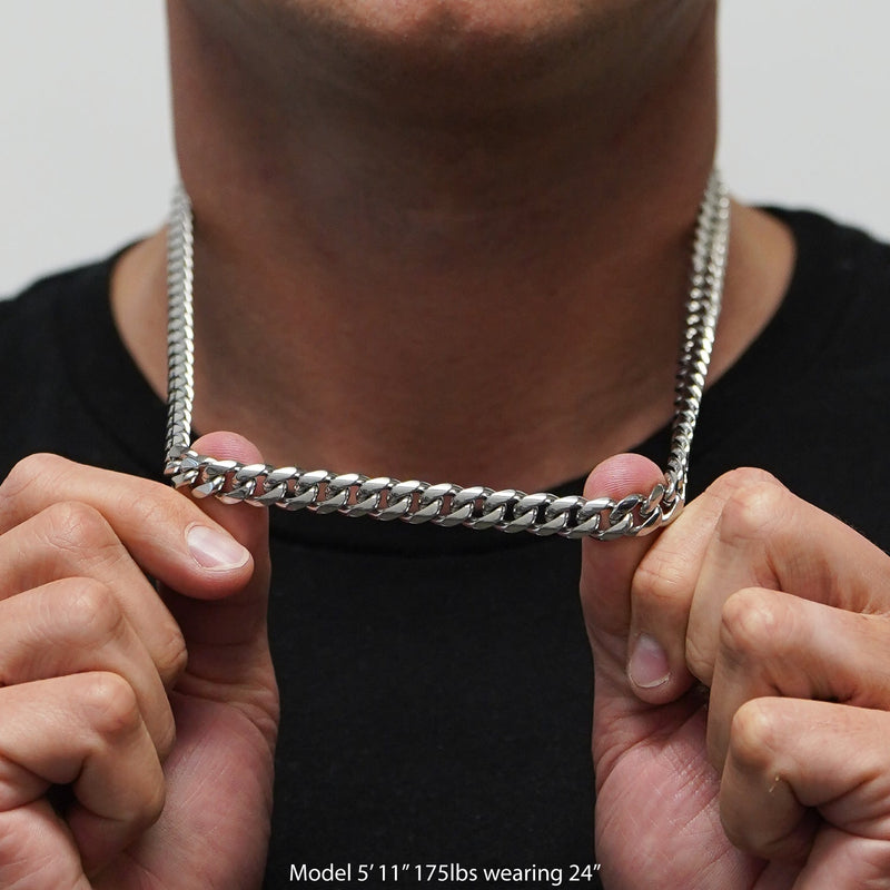 Load image into Gallery viewer, Elite Athletic Gear - 9mm Cuban Link Chain Necklace - Stainless Steel