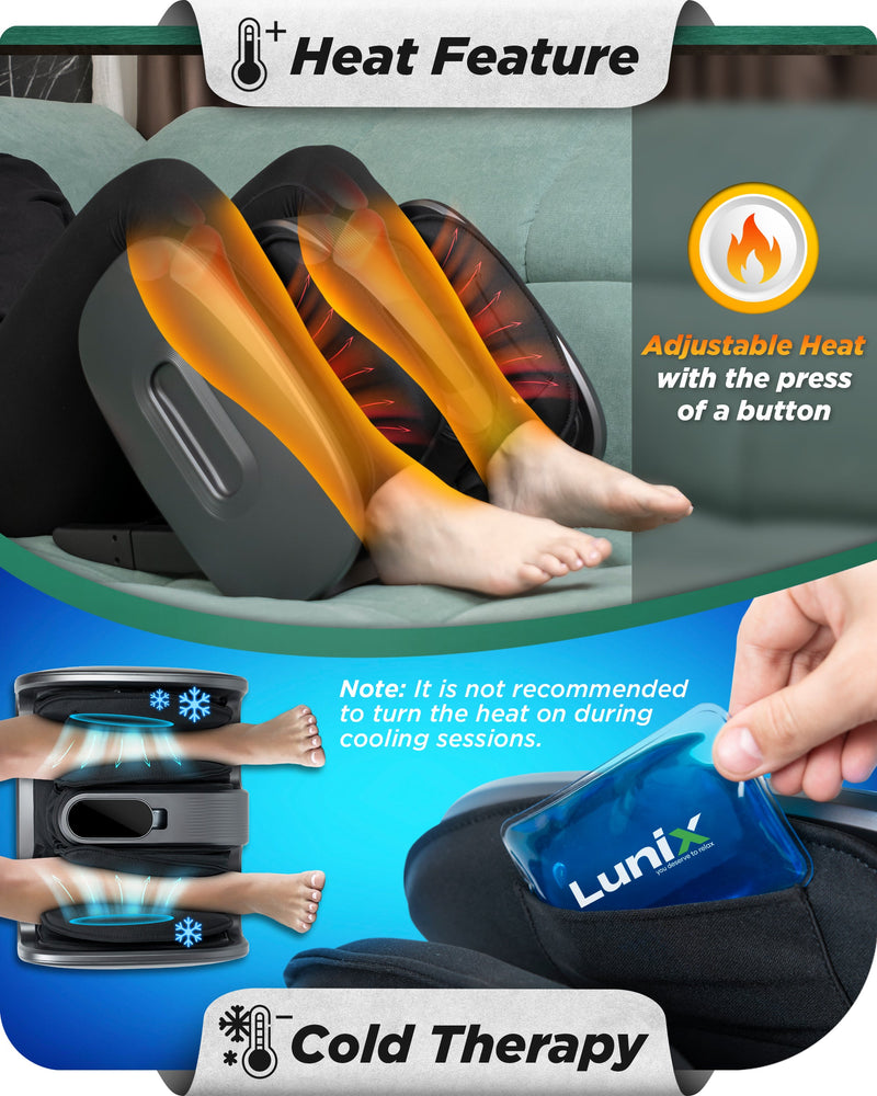 Load image into Gallery viewer, Lunix - LX21 Foot and Calf Massager with Remote, Neuropathy & Plantar Fasciitis Relief, Granite Gray