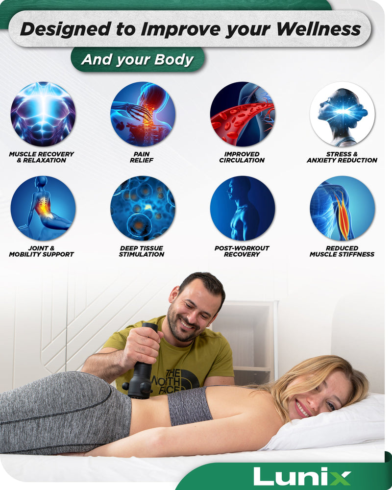 Load image into Gallery viewer, Lunix - LX28 Deep Tissue Massage Gun Massager, Charcoal Black
