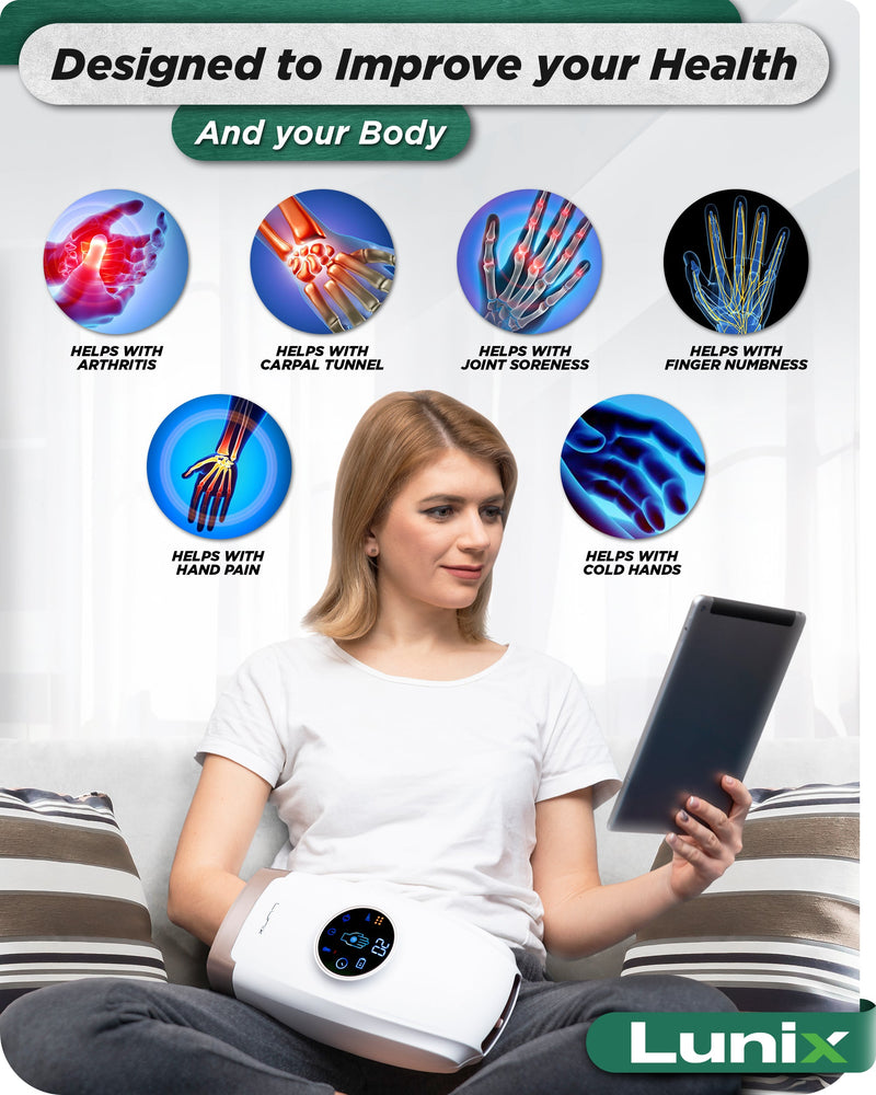 Load image into Gallery viewer, Lunix - LX7 Touchscreen Hand Massager White